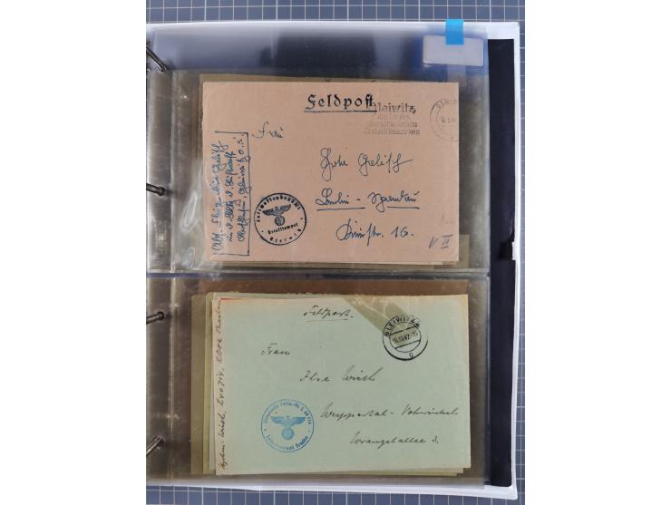 GLEIWITZ: 1817/1950 (ca.), ausstellungsmäßig aufgezogene Sammlung mit reichhaltig zusätzlichem Material, überschlägig rund 35