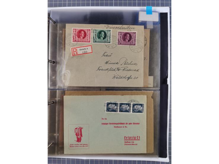 GLEIWITZ: 1817/1950 (ca.), ausstellungsmäßig aufgezogene Sammlung mit reichhaltig zusätzlichem Material, überschlägig rund 35