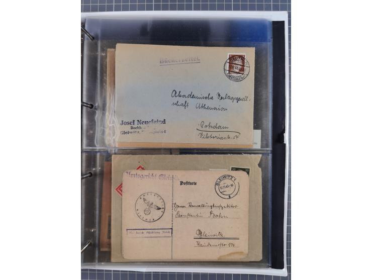 GLEIWITZ: 1817/1950 (ca.), ausstellungsmäßig aufgezogene Sammlung mit reichhaltig zusätzlichem Material, überschlägig rund 35