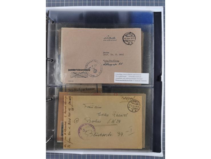 GLEIWITZ: 1817/1950 (ca.), ausstellungsmäßig aufgezogene Sammlung mit reichhaltig zusätzlichem Material, überschlägig rund 35