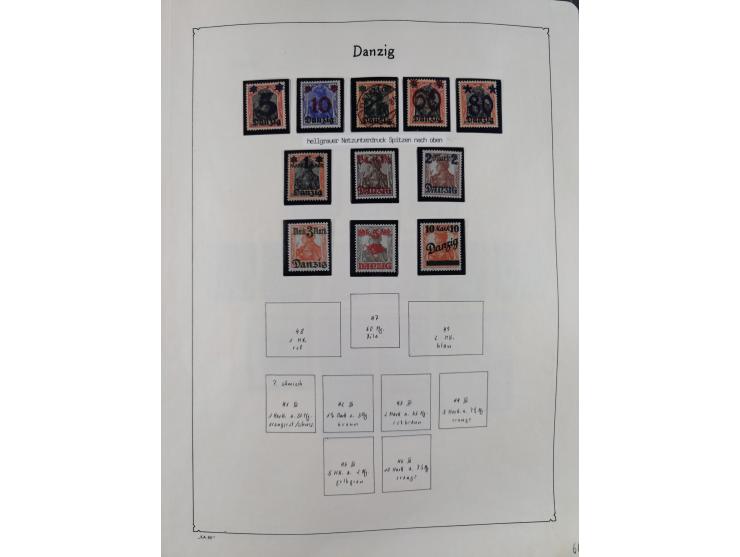 1849/1959, meist ungebrauchte und gestempelte Sammlung ab Altdeutschland mit Deutsches Reich, Deutsche Kolonien, Nebengebiete
