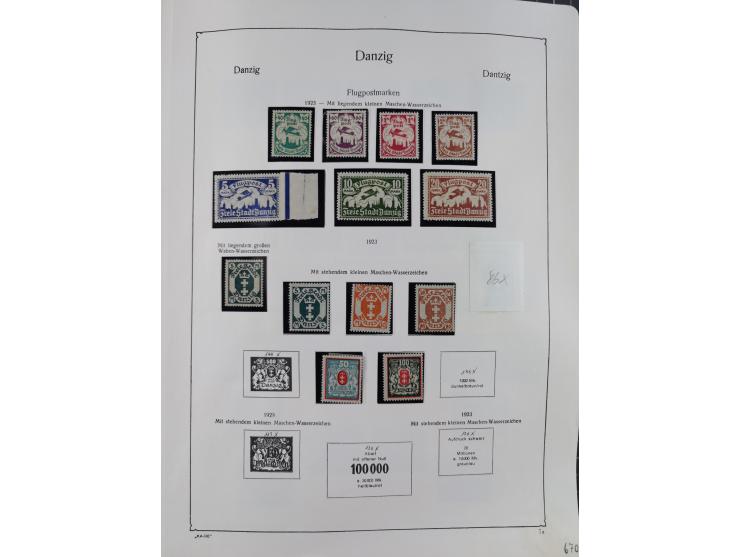 1849/1959, meist ungebrauchte und gestempelte Sammlung ab Altdeutschland mit Deutsches Reich, Deutsche Kolonien, Nebengebiete