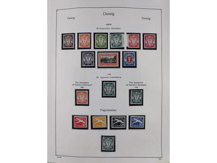 1849/1959, meist ungebrauchte und gestempelte Sammlung ab Altdeutschland mit Deutsches Reich, Deutsche Kolonien, Nebengebiete