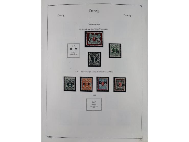 1849/1959, meist ungebrauchte und gestempelte Sammlung ab Altdeutschland mit Deutsches Reich, Deutsche Kolonien, Nebengebiete