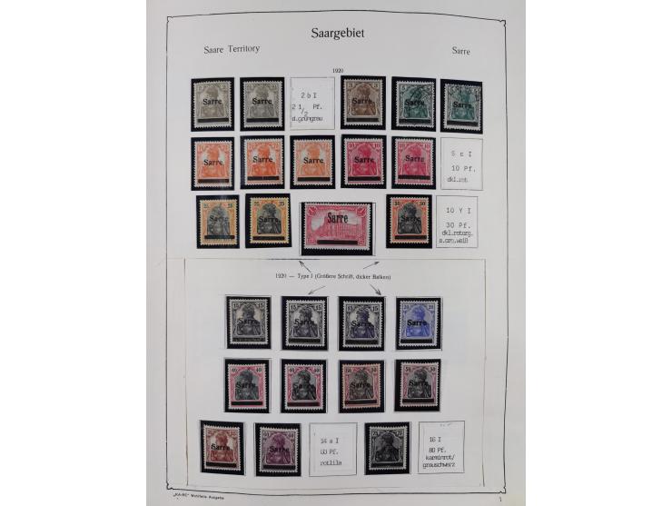 1849/1959, meist ungebrauchte und gestempelte Sammlung ab Altdeutschland mit Deutsches Reich, Deutsche Kolonien, Nebengebiete