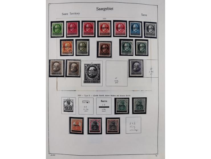 1849/1959, meist ungebrauchte und gestempelte Sammlung ab Altdeutschland mit Deutsches Reich, Deutsche Kolonien, Nebengebiete