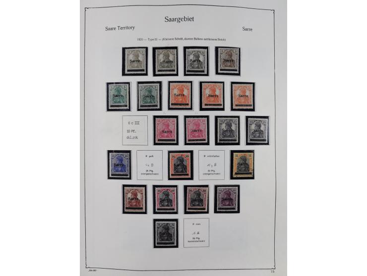 1849/1959, meist ungebrauchte und gestempelte Sammlung ab Altdeutschland mit Deutsches Reich, Deutsche Kolonien, Nebengebiete