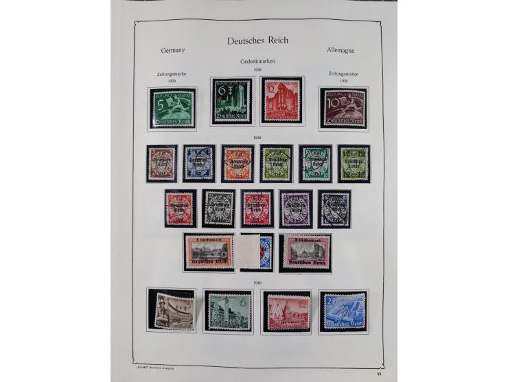 1849/1959, meist ungebrauchte und gestempelte Sammlung ab Altdeutschland mit Deutsches Reich, Deutsche Kolonien, Nebengebiete