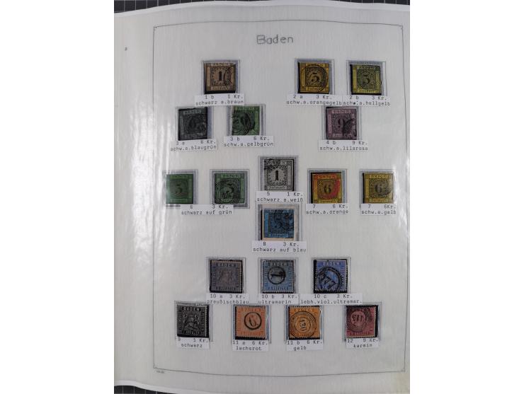 1849/1959, meist ungebrauchte und gestempelte Sammlung ab Altdeutschland mit Deutsches Reich, Deutsche Kolonien, Nebengebiete