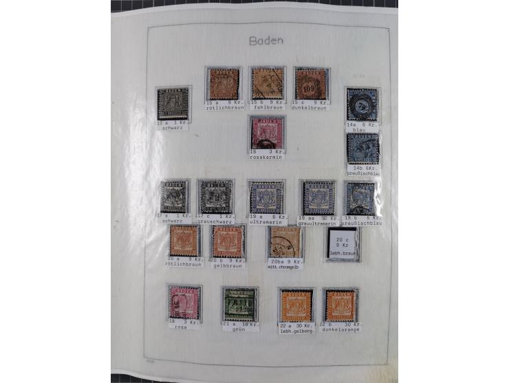 1849/1959, meist ungebrauchte und gestempelte Sammlung ab Altdeutschland mit Deutsches Reich, Deutsche Kolonien, Nebengebiete