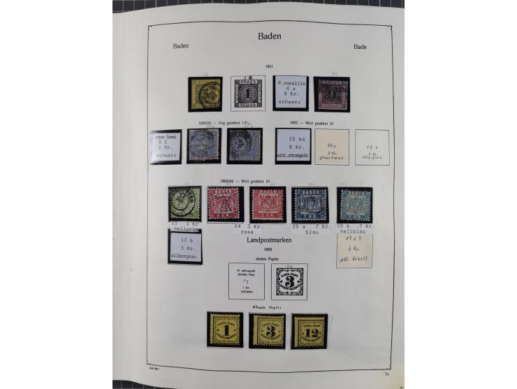 1849/1959, meist ungebrauchte und gestempelte Sammlung ab Altdeutschland mit Deutsches Reich, Deutsche Kolonien, Nebengebiete