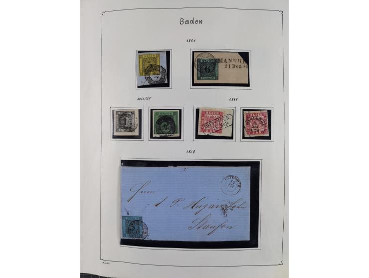 1849/1959, meist ungebrauchte und gestempelte Sammlung ab Altdeutschland mit Deutsches Reich, Deutsche Kolonien, Nebengebiete