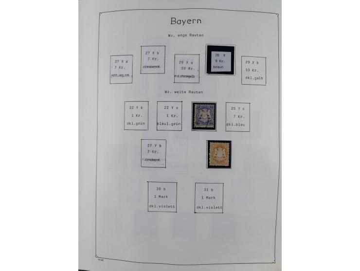 1849/1959, meist ungebrauchte und gestempelte Sammlung ab Altdeutschland mit Deutsches Reich, Deutsche Kolonien, Nebengebiete