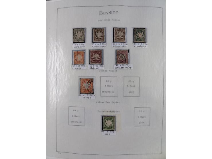 1849/1959, meist ungebrauchte und gestempelte Sammlung ab Altdeutschland mit Deutsches Reich, Deutsche Kolonien, Nebengebiete