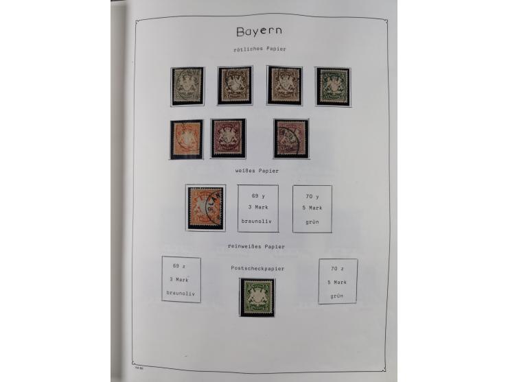 1849/1959, meist ungebrauchte und gestempelte Sammlung ab Altdeutschland mit Deutsches Reich, Deutsche Kolonien, Nebengebiete