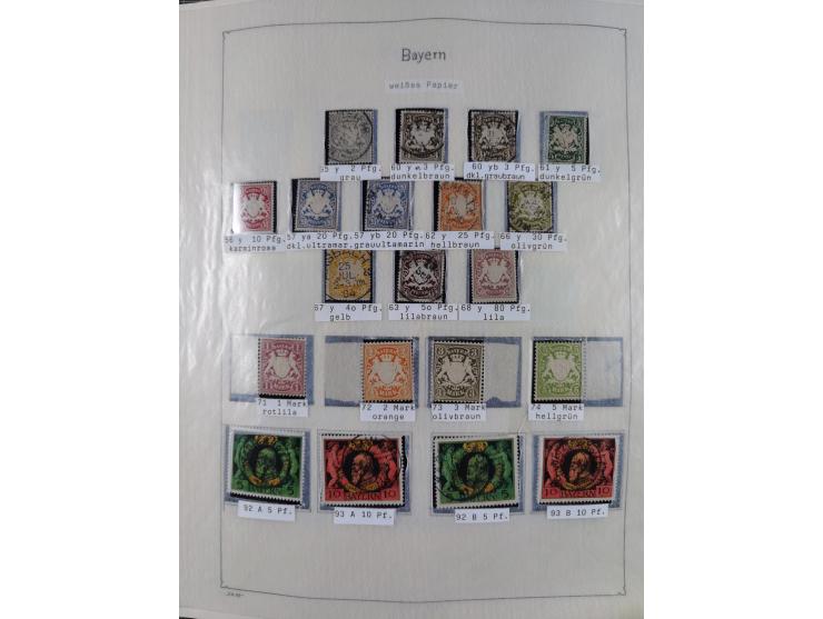 1849/1959, meist ungebrauchte und gestempelte Sammlung ab Altdeutschland mit Deutsches Reich, Deutsche Kolonien, Nebengebiete