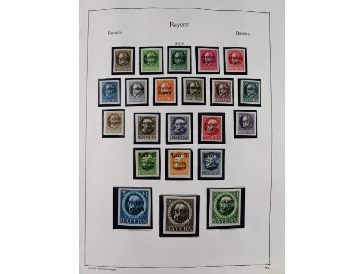 1849/1959, meist ungebrauchte und gestempelte Sammlung ab Altdeutschland mit Deutsches Reich, Deutsche Kolonien, Nebengebiete