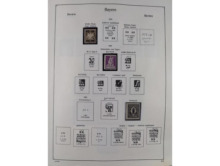 1849/1959, meist ungebrauchte und gestempelte Sammlung ab Altdeutschland mit Deutsches Reich, Deutsche Kolonien, Nebengebiete