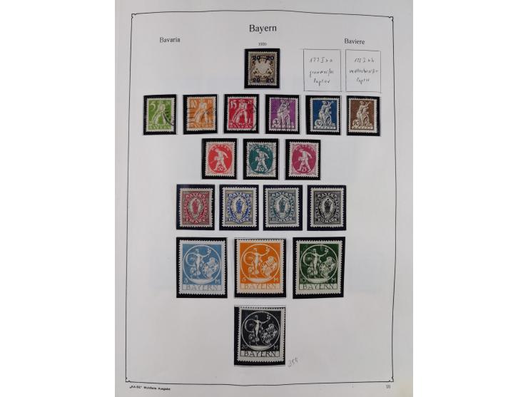 1849/1959, meist ungebrauchte und gestempelte Sammlung ab Altdeutschland mit Deutsches Reich, Deutsche Kolonien, Nebengebiete