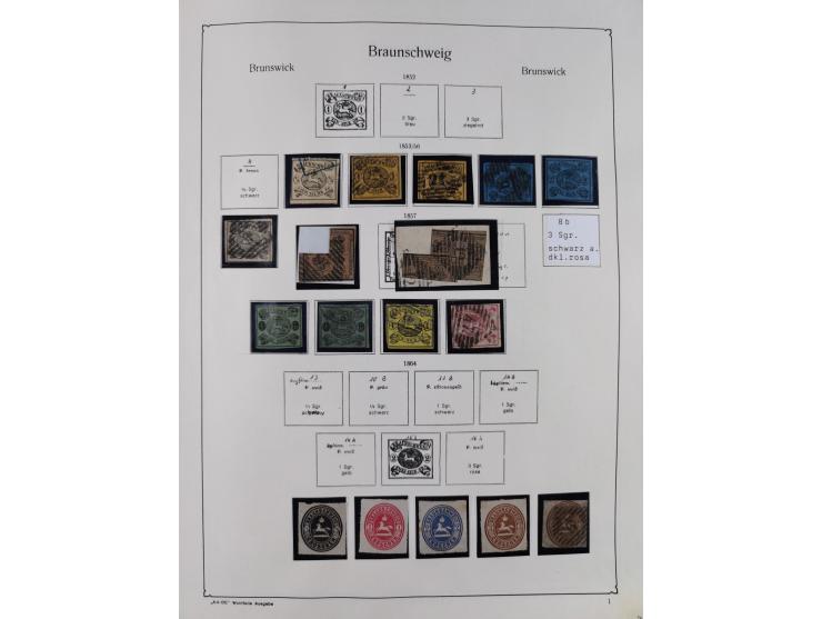 1849/1959, meist ungebrauchte und gestempelte Sammlung ab Altdeutschland mit Deutsches Reich, Deutsche Kolonien, Nebengebiete