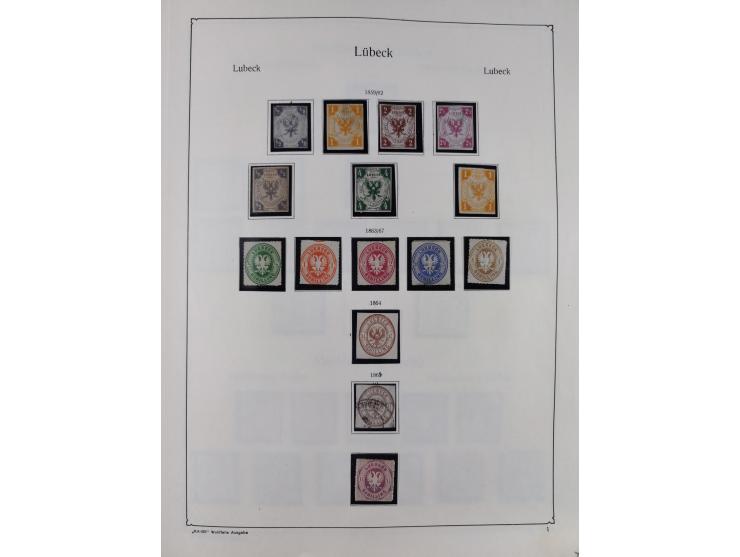 1849/1959, meist ungebrauchte und gestempelte Sammlung ab Altdeutschland mit Deutsches Reich, Deutsche Kolonien, Nebengebiete