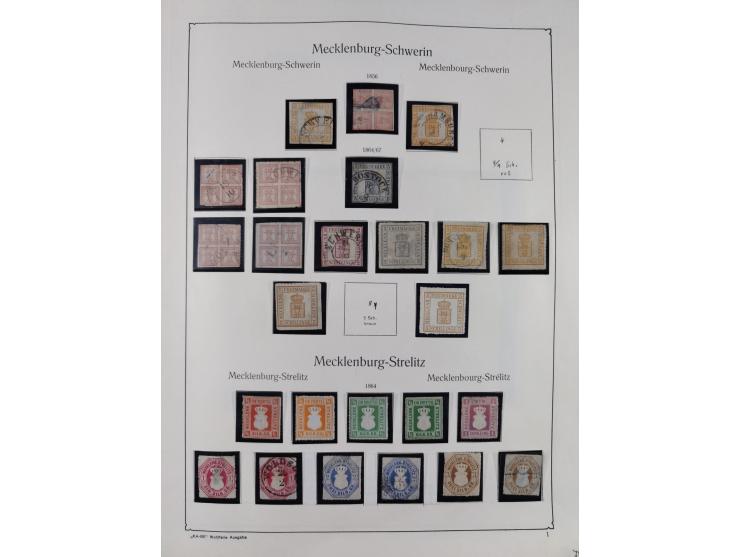 1849/1959, meist ungebrauchte und gestempelte Sammlung ab Altdeutschland mit Deutsches Reich, Deutsche Kolonien, Nebengebiete