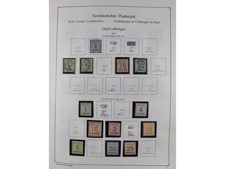 1849/1959, meist ungebrauchte und gestempelte Sammlung ab Altdeutschland mit Deutsches Reich, Deutsche Kolonien, Nebengebiete