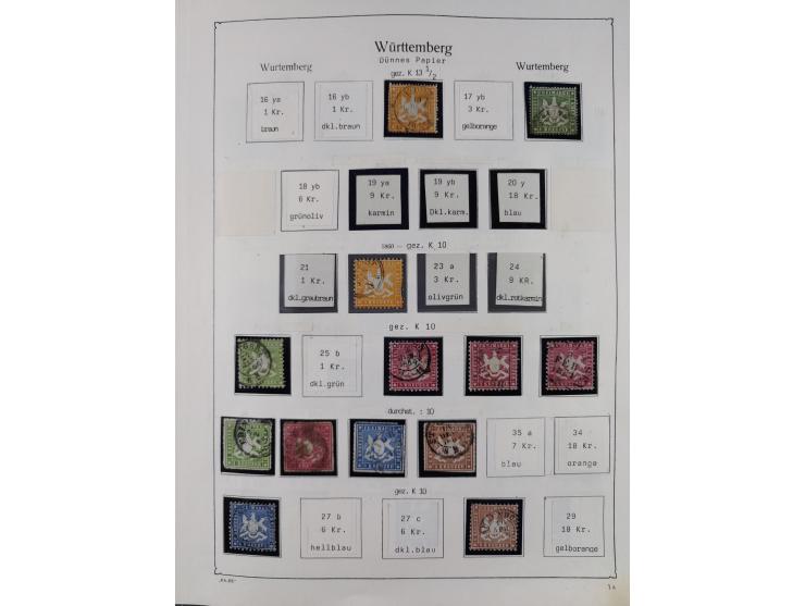 1849/1959, meist ungebrauchte und gestempelte Sammlung ab Altdeutschland mit Deutsches Reich, Deutsche Kolonien, Nebengebiete