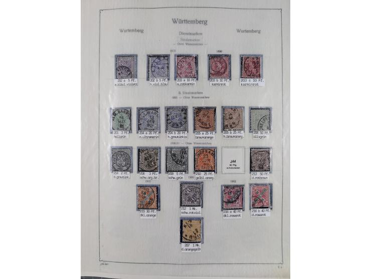 1849/1959, meist ungebrauchte und gestempelte Sammlung ab Altdeutschland mit Deutsches Reich, Deutsche Kolonien, Nebengebiete