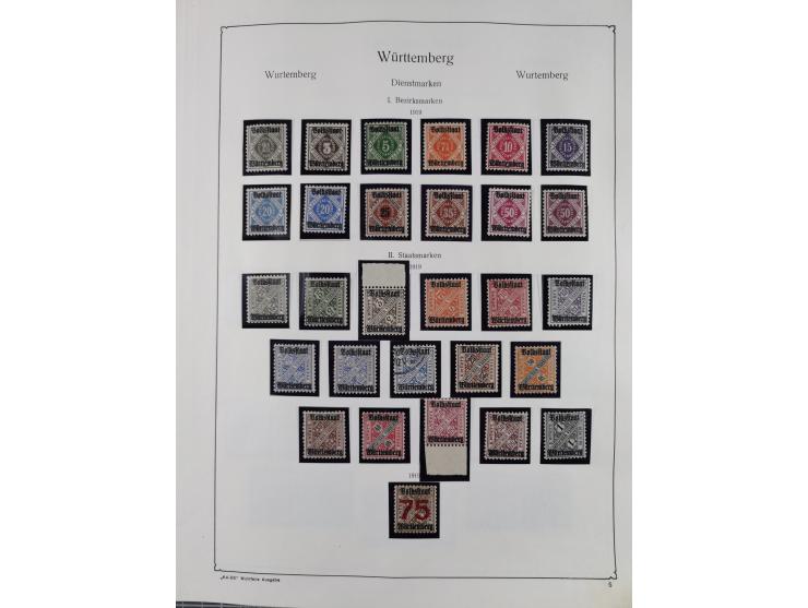 1849/1959, meist ungebrauchte und gestempelte Sammlung ab Altdeutschland mit Deutsches Reich, Deutsche Kolonien, Nebengebiete