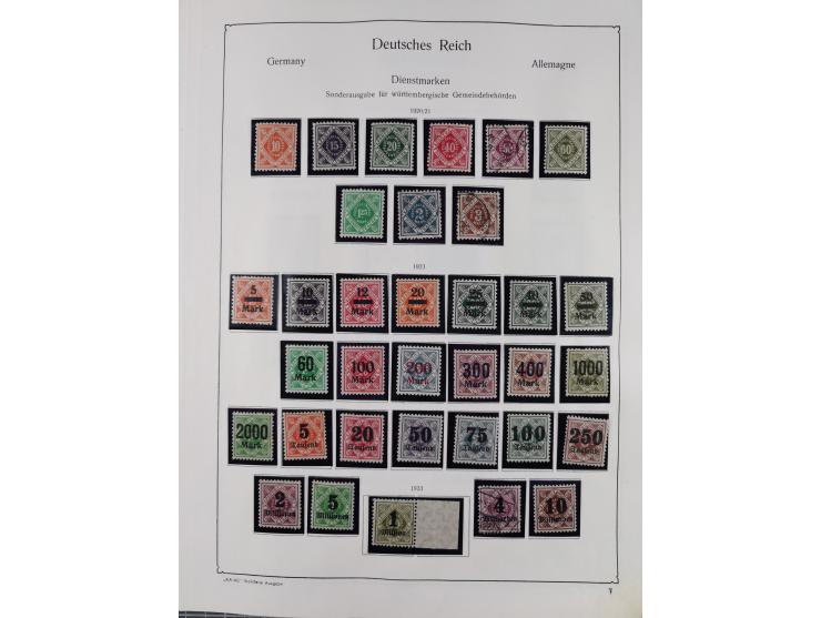 1849/1959, meist ungebrauchte und gestempelte Sammlung ab Altdeutschland mit Deutsches Reich, Deutsche Kolonien, Nebengebiete