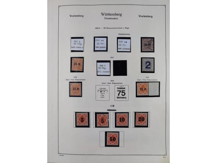 1849/1959, meist ungebrauchte und gestempelte Sammlung ab Altdeutschland mit Deutsches Reich, Deutsche Kolonien, Nebengebiete