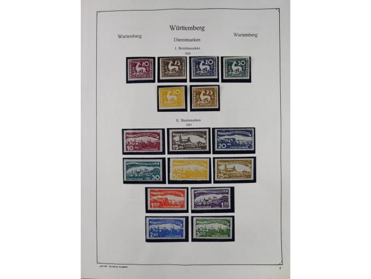 1849/1959, meist ungebrauchte und gestempelte Sammlung ab Altdeutschland mit Deutsches Reich, Deutsche Kolonien, Nebengebiete