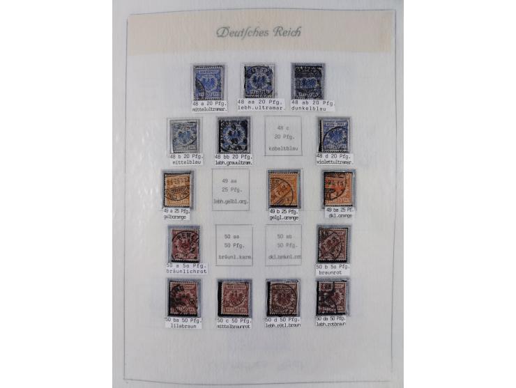 1849/1959, meist ungebrauchte und gestempelte Sammlung ab Altdeutschland mit Deutsches Reich, Deutsche Kolonien, Nebengebiete