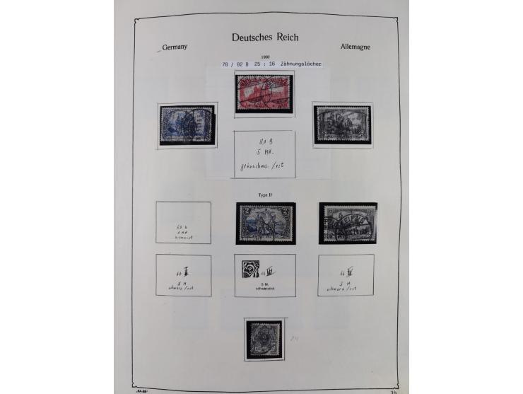 1849/1959, meist ungebrauchte und gestempelte Sammlung ab Altdeutschland mit Deutsches Reich, Deutsche Kolonien, Nebengebiete