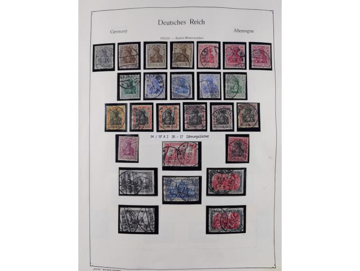 1849/1959, meist ungebrauchte und gestempelte Sammlung ab Altdeutschland mit Deutsches Reich, Deutsche Kolonien, Nebengebiete