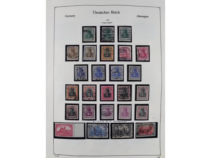 1849/1959, meist ungebrauchte und gestempelte Sammlung ab Altdeutschland mit Deutsches Reich, Deutsche Kolonien, Nebengebiete