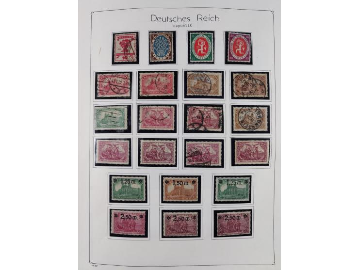 1849/1959, meist ungebrauchte und gestempelte Sammlung ab Altdeutschland mit Deutsches Reich, Deutsche Kolonien, Nebengebiete