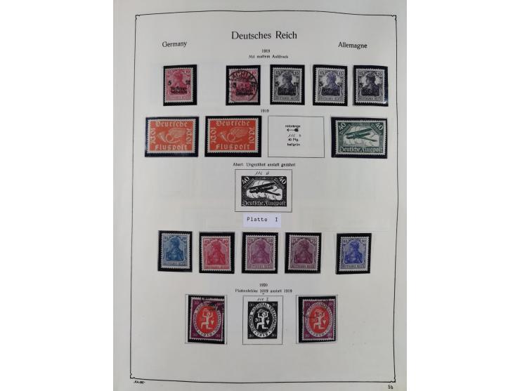 1849/1959, meist ungebrauchte und gestempelte Sammlung ab Altdeutschland mit Deutsches Reich, Deutsche Kolonien, Nebengebiete
