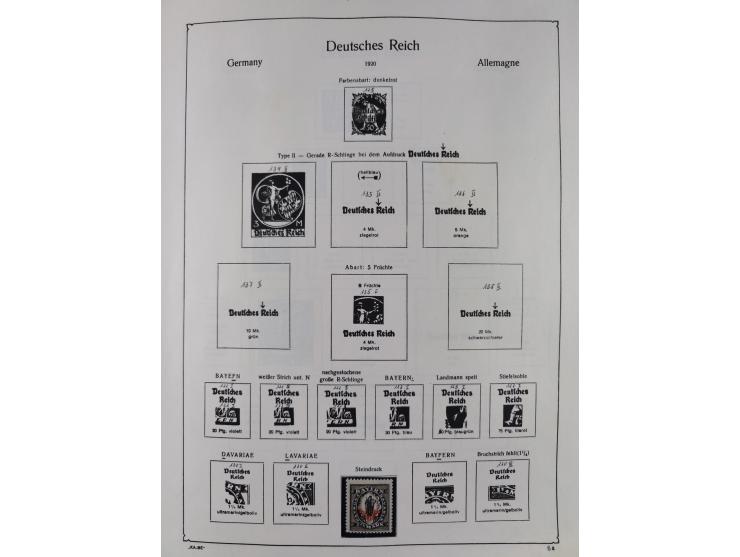 1849/1959, meist ungebrauchte und gestempelte Sammlung ab Altdeutschland mit Deutsches Reich, Deutsche Kolonien, Nebengebiete