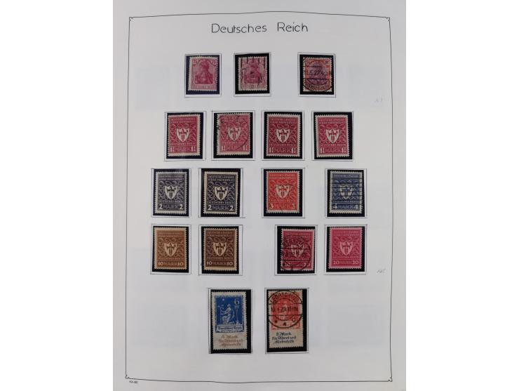 1849/1959, meist ungebrauchte und gestempelte Sammlung ab Altdeutschland mit Deutsches Reich, Deutsche Kolonien, Nebengebiete