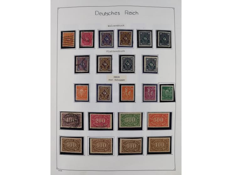 1849/1959, meist ungebrauchte und gestempelte Sammlung ab Altdeutschland mit Deutsches Reich, Deutsche Kolonien, Nebengebiete