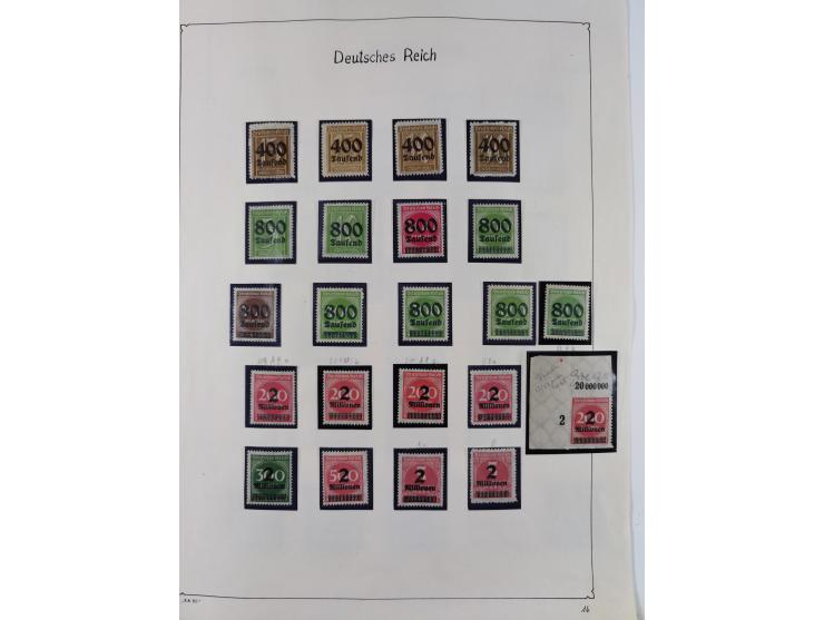 1849/1959, meist ungebrauchte und gestempelte Sammlung ab Altdeutschland mit Deutsches Reich, Deutsche Kolonien, Nebengebiete