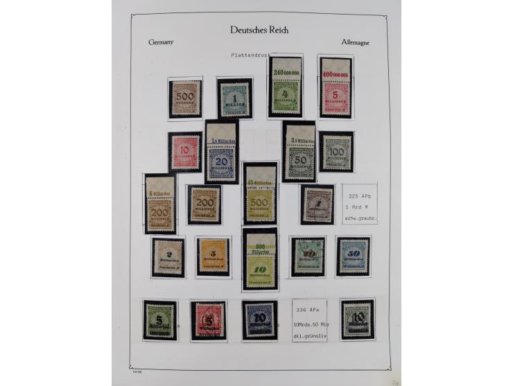 1849/1959, meist ungebrauchte und gestempelte Sammlung ab Altdeutschland mit Deutsches Reich, Deutsche Kolonien, Nebengebiete