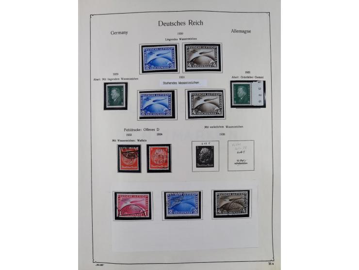 1849/1959, meist ungebrauchte und gestempelte Sammlung ab Altdeutschland mit Deutsches Reich, Deutsche Kolonien, Nebengebiete