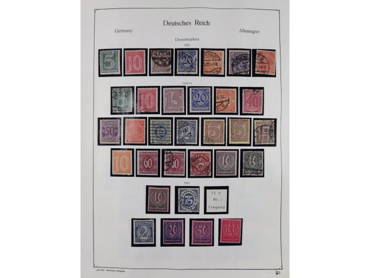 1849/1959, meist ungebrauchte und gestempelte Sammlung ab Altdeutschland mit Deutsches Reich, Deutsche Kolonien, Nebengebiete