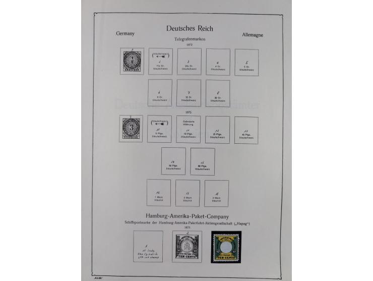 1849/1959, meist ungebrauchte und gestempelte Sammlung ab Altdeutschland mit Deutsches Reich, Deutsche Kolonien, Nebengebiete