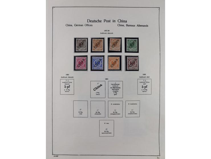 1849/1959, meist ungebrauchte und gestempelte Sammlung ab Altdeutschland mit Deutsches Reich, Deutsche Kolonien, Nebengebiete