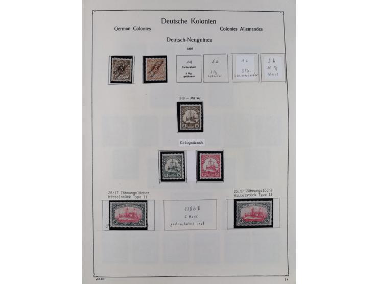 1849/1959, meist ungebrauchte und gestempelte Sammlung ab Altdeutschland mit Deutsches Reich, Deutsche Kolonien, Nebengebiete