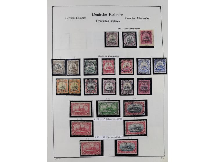1849/1959, meist ungebrauchte und gestempelte Sammlung ab Altdeutschland mit Deutsches Reich, Deutsche Kolonien, Nebengebiete